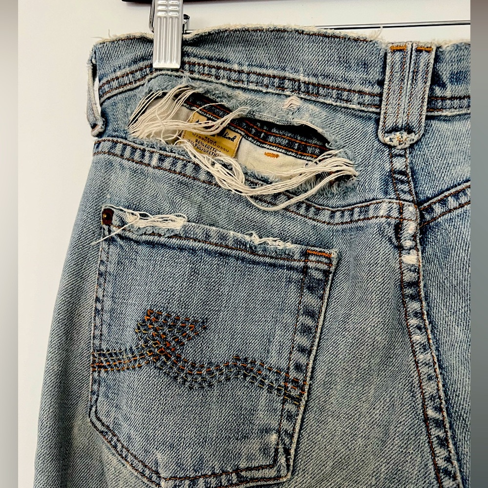 7 For All Mankind Jeans Women's 27 Blue Denim, Boot Leg, Low Rise, Light Wash